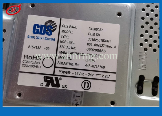 445-0713769 la máquina del cajero automático parte 4450713769 el servicio del uno mismo de NCR 6622 exhibición del LCD de 15 pulgadas