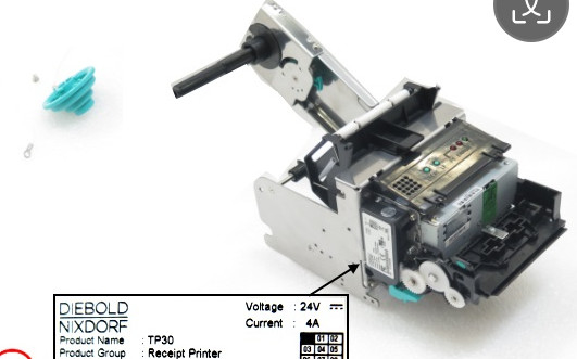 01750302835 1750302835 Diebold Nixdorf DN200 TP30 recibo Impresora máquina ATM Diebold Nixdorf DN piezas